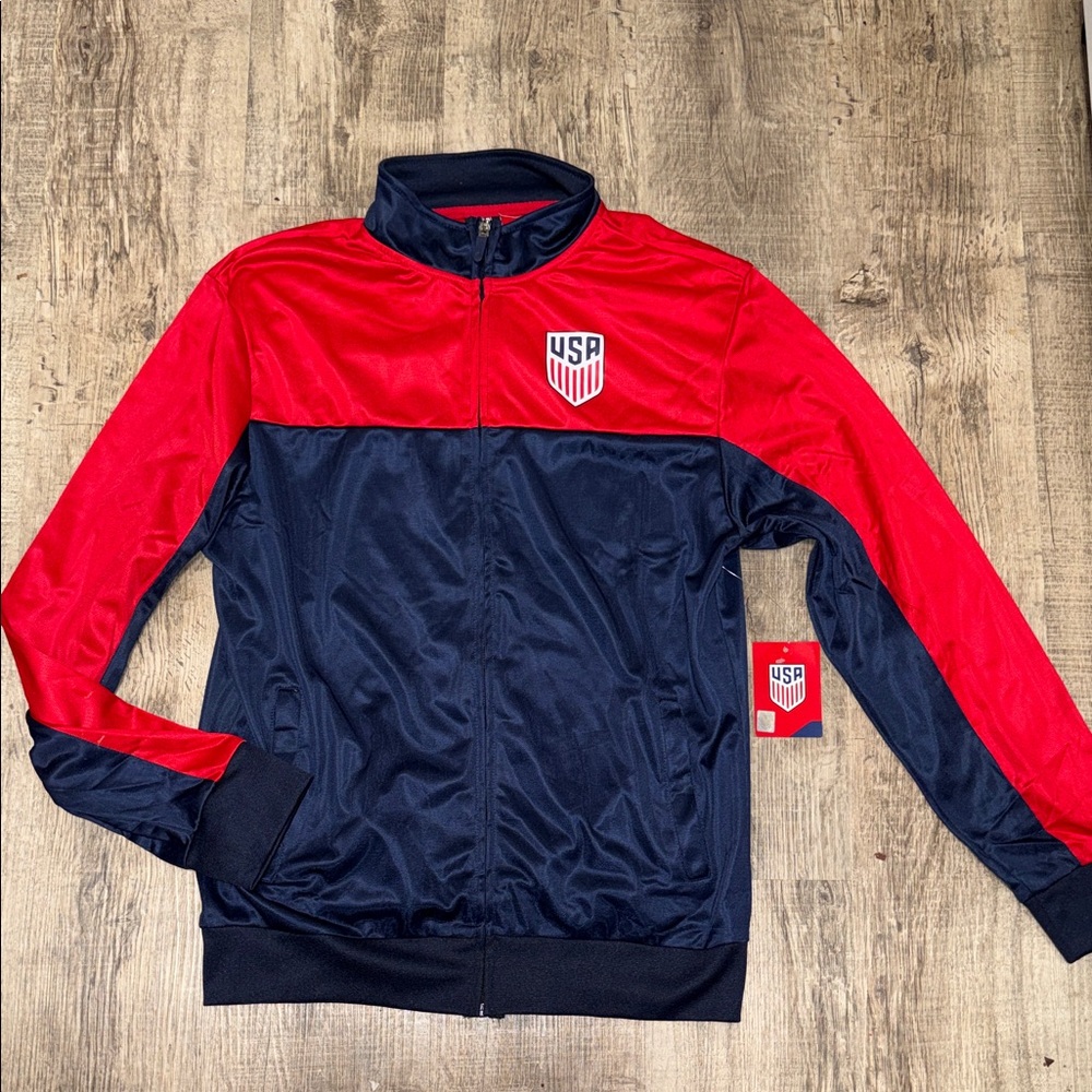 USA Men's Red and Blue Track Jacket